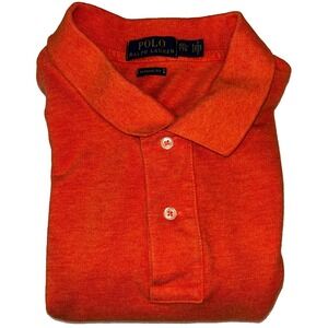 Polo‎ Ralph Lauren XXL Men's Shirt Custom Fit Orange, Embroidered Blue Pony